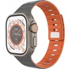 Fixed Silicone Magnetic Strap for Apple Watch 42/44/45/46/49mm, šviesiai pilkas