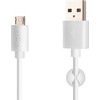Fixed Fiksuotas USB/mikro USB 2m, balta