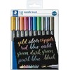 Flamaster metaliniai teptukai Bullet Journal miksams, 10 spalvų, Staedtler