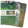 Flame Tree Publishing 3 Gustavo Klimto peizažų užrašų knygelių rinkinys