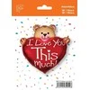 Globos Europe Bv Folijinis balionas Meškiukas su širdele Aš tave myliu 95cm Valentino diena GODAN B901715