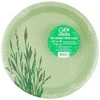 Florentyna Gogreen "Reed Go Žalias" ekologiškos popierinės lėkštės Ø22cm 10 vnt. | 0,11 kg