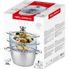 Florina GARINĖ PUODAS SATINA 20CM INOX 3 DALIS. (2,5 L PUODAS, 2 X 1,9 L STIKLINIS PUODAS, DANGINIS)