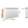 FONDITAL IT EXCLUSIVO D3 500/100 aliuminio radiatorius (10 briaunų pakuotėje)