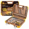 Forcekraft Įrankių rinkinys 1/2" ir 1/4" 125 vnt. (6 pusių) (4–32 mm)