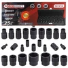 Įrankių rinkinys Forcekraft Rinkinys nasadek 1/2" i 1/4" 25el. (4-32mm) (6-kątnych)
