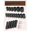Forcekraft Smūginių galvučių rinkinys 1/2 colio, 22 vnt. (10–32 mm) (6 kampų)