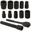 Forcekraft Smūginių įrankių rinkinys, 12 vnt., 1/2 colio (6 pusių) (10–24 mm)