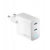 Forever TC-06-65CC GaN PD QC įkroviklis 2x USB-C 65W baltas