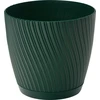 FORM PLASTIC Vazonas MIKA su padėklu 17cm, Žalias