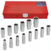 Forsage 1/2" gilių lizdų rinkinys, 14 vnt. (11-30mm) (6 taškų)