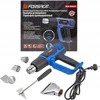 Forsage elektrinis šilumos pistoletas su antgaliais (230V, 50/60Hz, 2000W, 60-600 laipsnių, 300-500l/min)