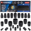 Įrankių rinkinys Forsage Rinkinys klucze nasadki udarowe 1/2" 1/4" 4-32mm 6-kątne 25el dėklas