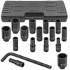 Forsage Gilaus smūgio antgalių rinkinys 1/2'' 15+1 vnt. (šešiabriaunių) (10-36mm)
