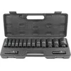 Forsage Gilaus smūgio antgalių rinkinys 1/2'' 15 vnt. (6 briaunų) (10-36mm)