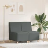 Modulinis sofa vienetas be rankų 2 vnt. Tamsiai pilka audinys
