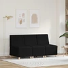 Modulinis sofa vienetas be rankų 3 vnt. Juoda audinys