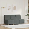 Modulinis sofa vienetas be rankų 3 vnt. Tamsiai pilka audinys