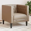 Sofa Chesterfield krėslas, kapučino spalvos, dirbtinė oda