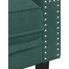 Česterfildo sofa-kėdė, tamsiai žalia, aksomas