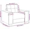 Sofa-kėdė, šviesiai pilka, 100x78x80 cm, audinys