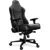 Žaidimų kėdė Yumisu 2053 Natural Leather Gaming Chair, Juoda