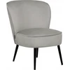 Fotelis Beliani Fotel VOSS Welur šviesiai pilkas