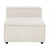Sofa Beliani 1-vietis modulis ARDAL, kreminė balta, velvetas