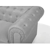 Beliani CHESTERFIELD fotelis šviesiai pilkas