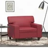 Sofa Krėslas, raudonojo vyno spalvos, 60cm, dirbtinė oda