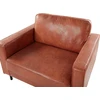 Fotelis Beliani Fotelė SAVALEN eko oda auksinės rudos spalvos