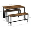Songmics VASAGLE valgomojo stalo komplektas su 2 suolais, 110 x 70 x 75 cm, KDT070B01