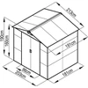Sodo namelis G21 GAH 407 - 213 x 191cm, plastikinis, žalias 63900527