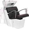 Activeshop Kirpyklos plautuvė GABBIANO PROFESSIONAL HAIRWASHER BRUSSEL Baltas BASE STRIP Juodas SEAT