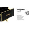 Activeshop Kirpėjo reikmenų spintelė Gabbiano Trix Gold Juodas