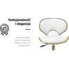 Activeshop Kosmetologinė meistro kėdutė Gabbiano Q-4599G Gold Baltas