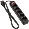 Galios juosta InLine 5 lizdai 1,5 m juodos (16451D)