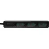 LogiLink 3 gniazda 1.5m juoda