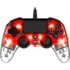 NACON PS4OFCPADCLRED žaidimų valdiklis Žaidimų pultelis PlayStation 4 Analoginis / skaitmeninis Raudona, Permatomas