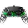 NACON PS4OFCPADCLGREEN žaidimų valdiklis Žaidimų pultelis PlayStation 4 Analoginis / skaitmeninis Žalia, Permatomas
