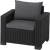 Keter 252902 outdoor chair Lounge Terrace Hard seat Hard backrest Resin Juodas