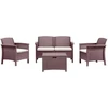 Lauko baldų komplektas Gardena Salon Resina Venezia 4pcs Marron