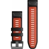 Garmin QuickFit® 26 Watch Bands, Graphite/Spark Oranžinis Silicone