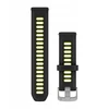 „Garmin“ greito atlaisvinimo apyrankės (20 mm), juodos/amperinės, geltonos spalvos silikoninės