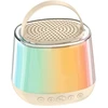 Garsiakalbis Xrec Karaoke Bluetooth RGB LED rinkinys 2 belaidžiai mikrofonai 5 W USB-C / K29 / Smėlio spalvos (SB12279)