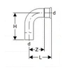 Geberit Kelio 90 ° C -STAHL puodelis 35mm (23306)
