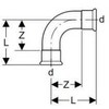 Geberit Kolana 90° Mapress nerūdijantis plienas 15mm (30102)