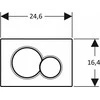 Geberit taustiņš Sigma01, 246x164 mm, matēts hroms ar easy-to-clean pārlājumu