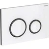 Geberit Nuleidimo mygtukas Sigma21 nuleidimo mygtukas, priekis, baltas stiklas, žiedai: juodas chromas [1]