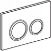 Geberit Nuleidimo mygtukas Sigma21 nuleidimo mygtukas, priekis, baltas stiklas, žiedai: juodas chromas [1]